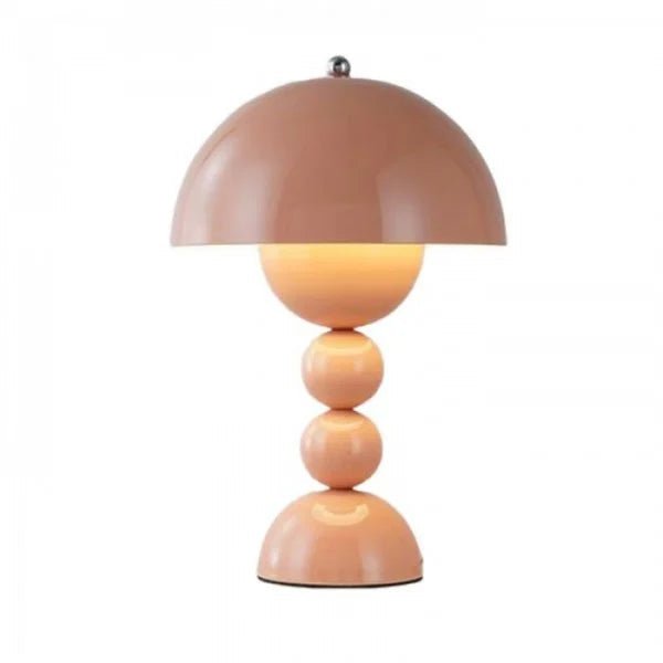 Scandinavian table lamp featuring a sleek, portable cordless design with rechargeable functionality and colorful lighting options, perfect for modern interior decor. 0